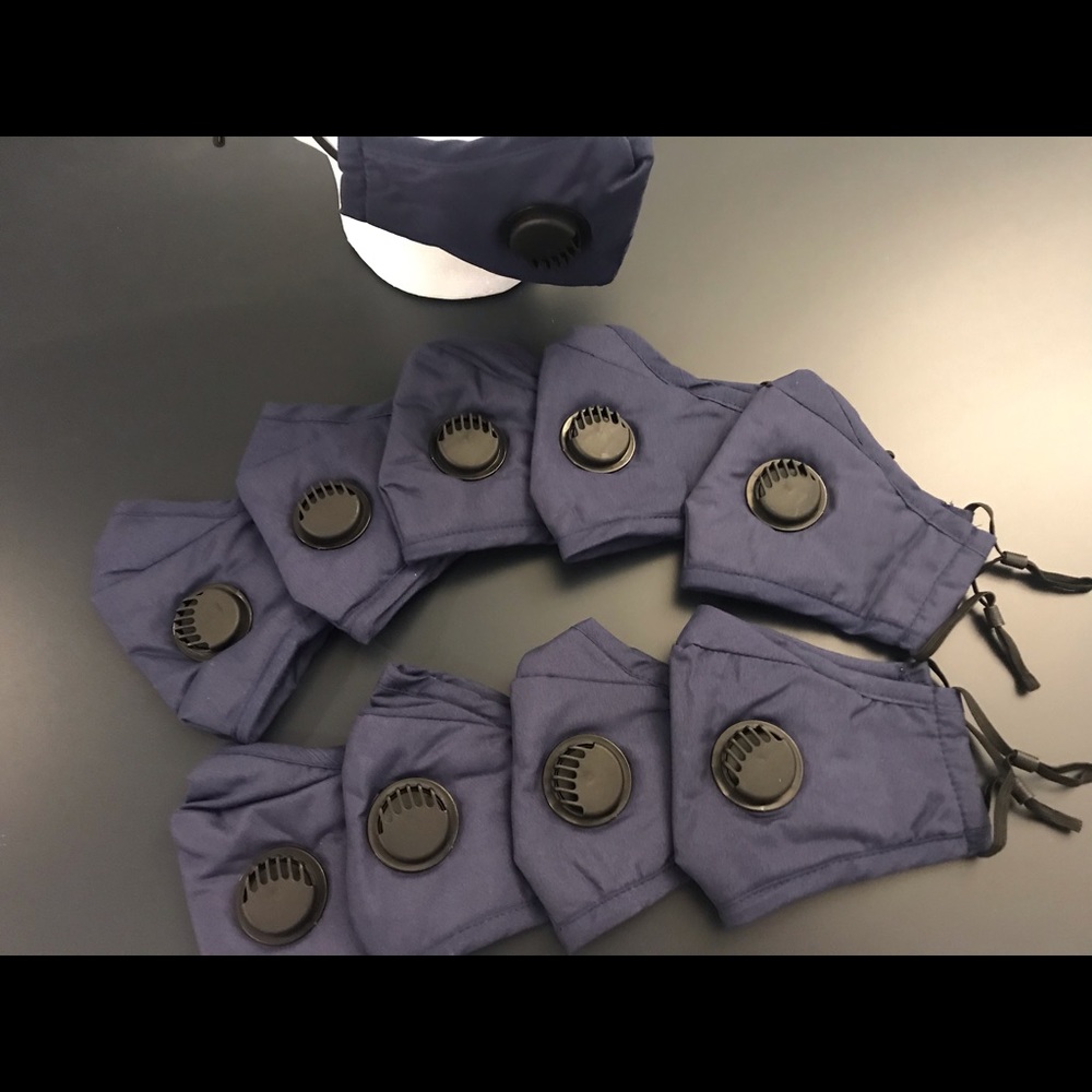 10 Navy Face Mask Adjustable Bundle New